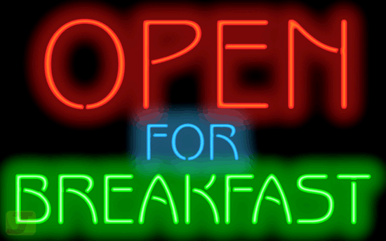 open for breakfast